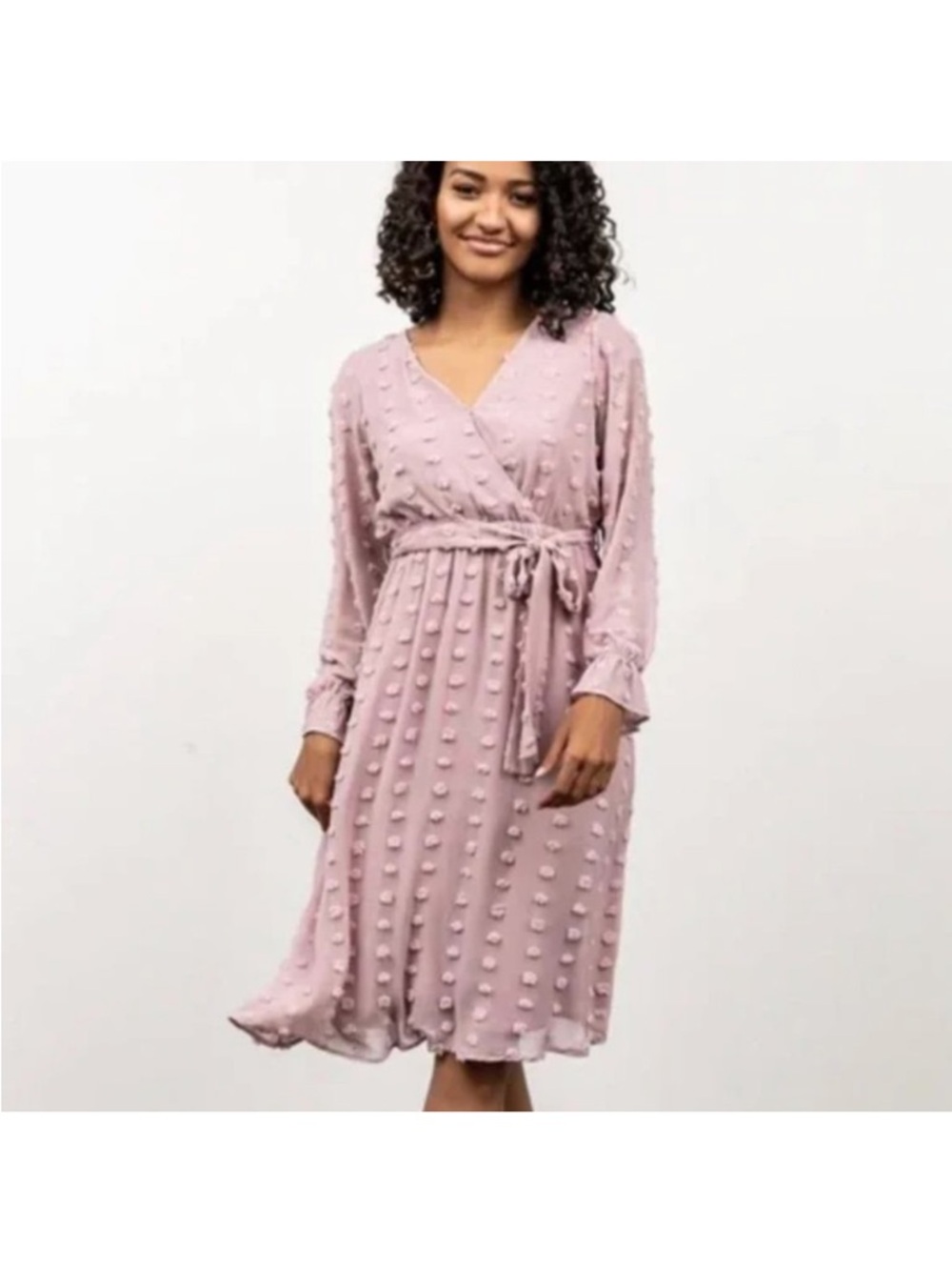 Baltic Born Paisley dot dress blush